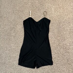 Weissman Size MA Black Bodysuit Short / Biketard